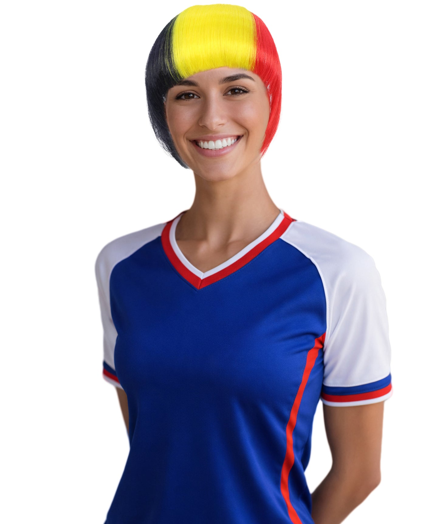 Belgium Flag Multicolor Hair Extension