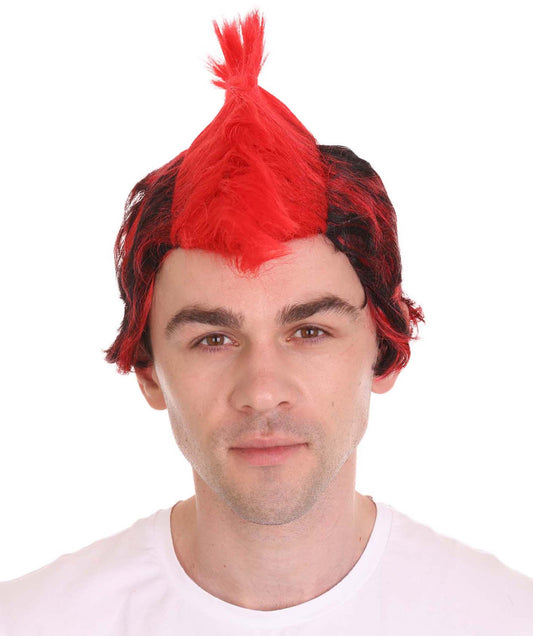 Red Punk Mohawk Wig