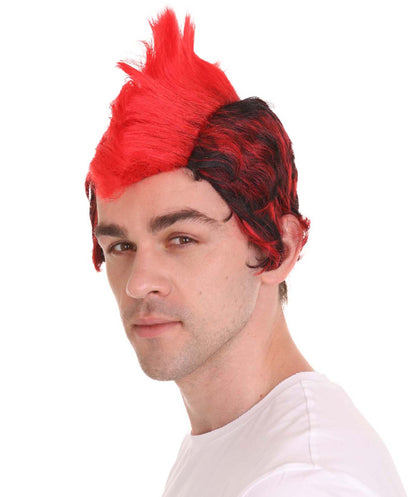 Red Punk Mohawk Wig