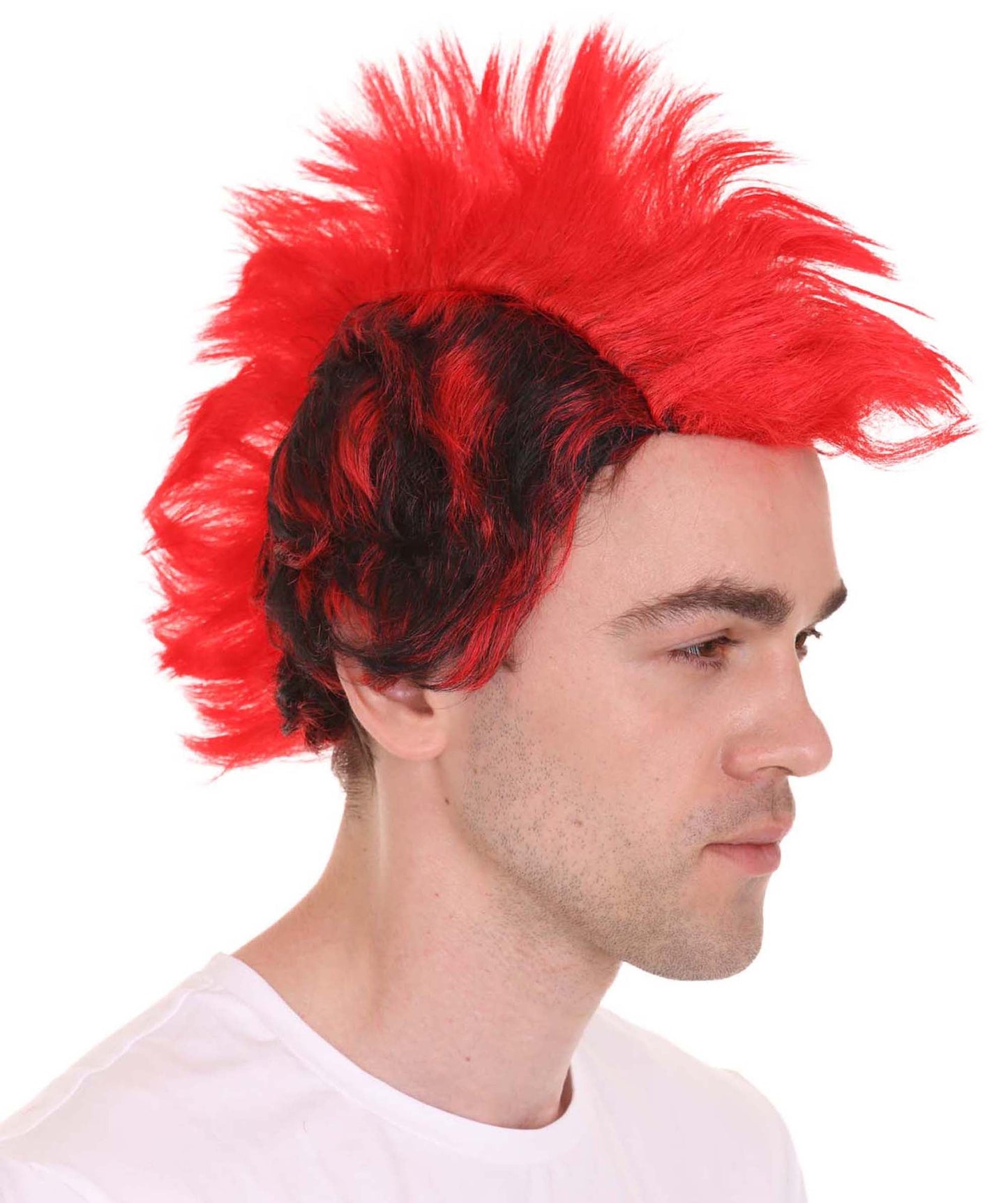 Red Punk Mohawk Wig