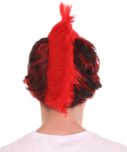 Red Punk Mohawk Wig