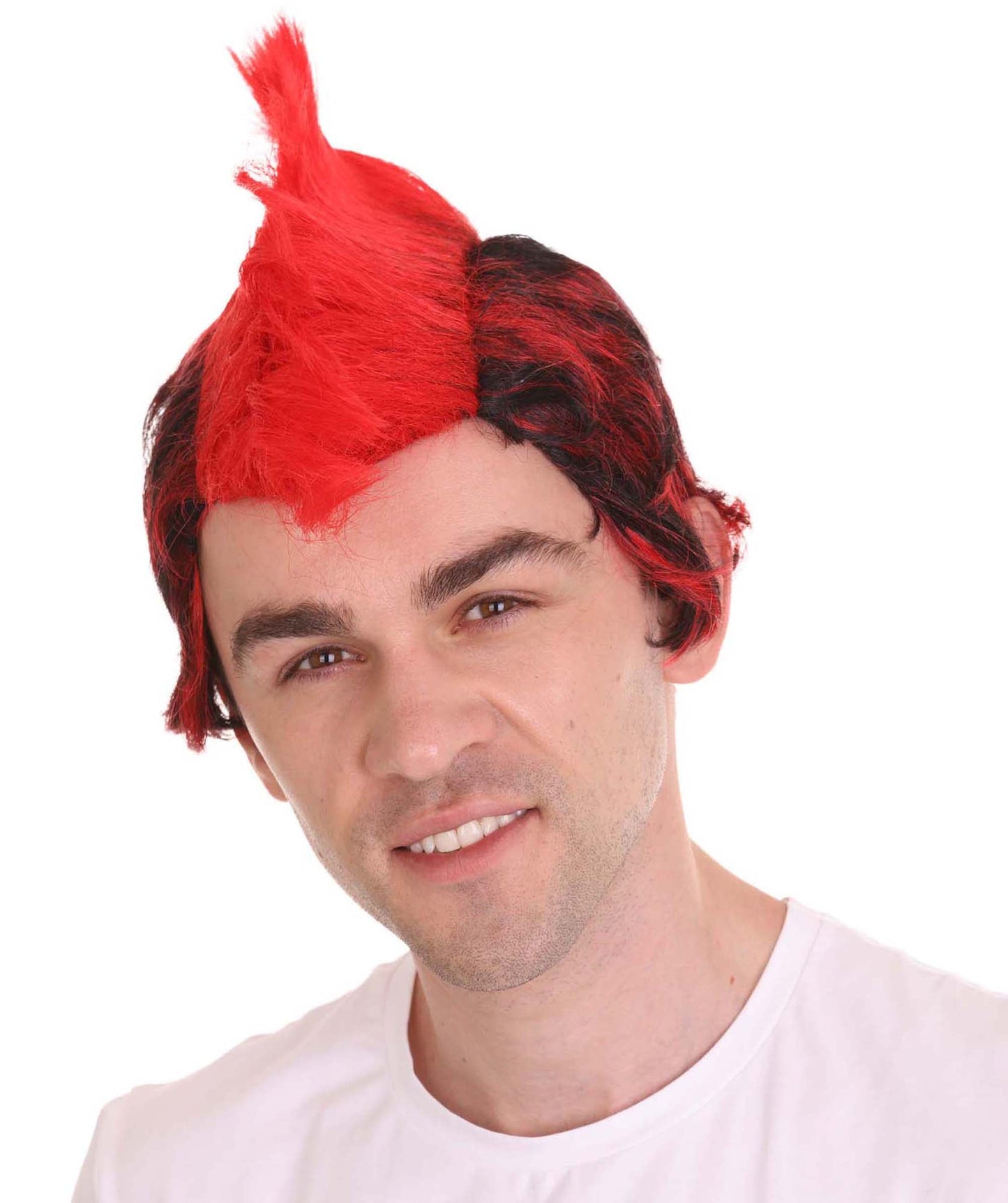 Red Punk Mohawk Wig