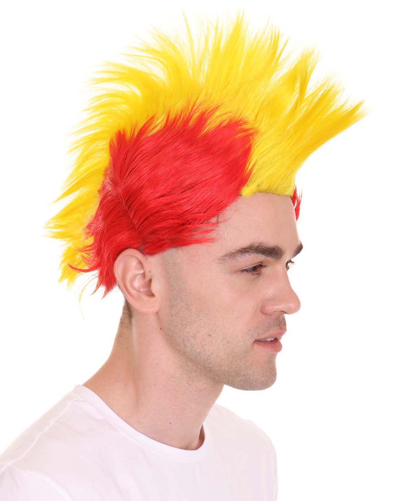 Red Yellow Mohawk Wig