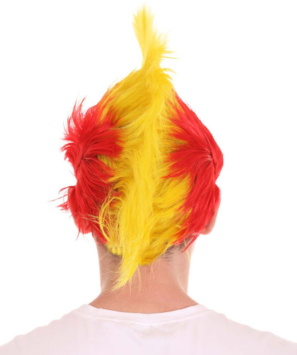 Red Yellow Mohawk Wig