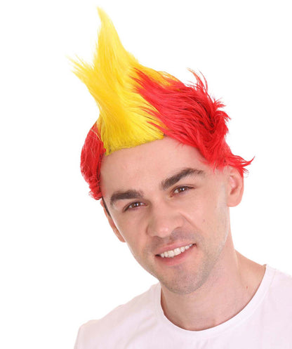 Red Yellow Mohawk Wig