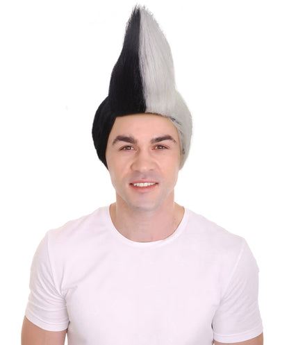 Albania Flag Mohawk Red and Black Wig