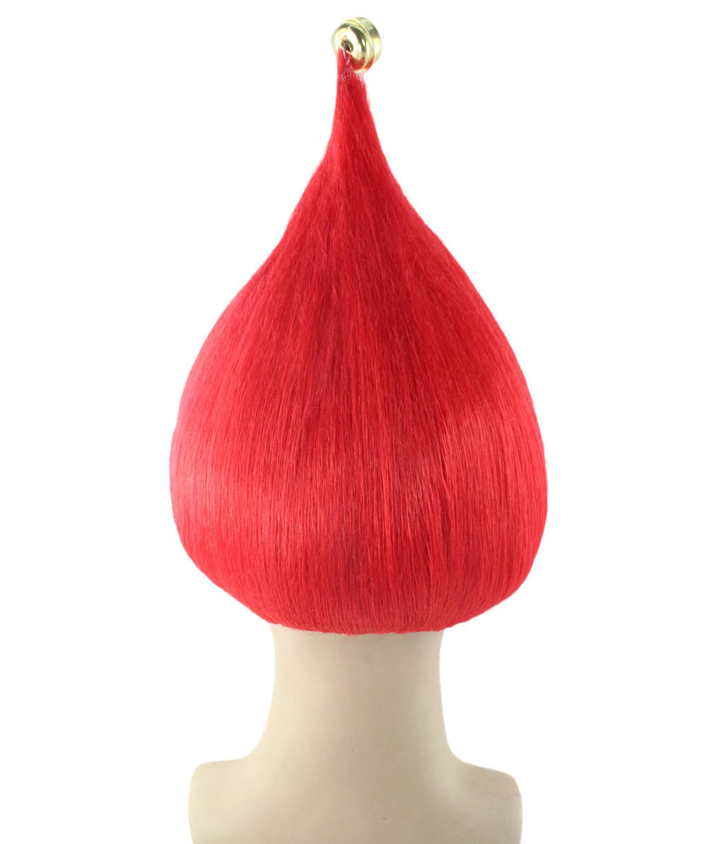 Unisex Bright Santa's Sidekick Red Wig | Christmas Wig | Breathable Capless Cap | Flame-retardant Synthetic Fiber