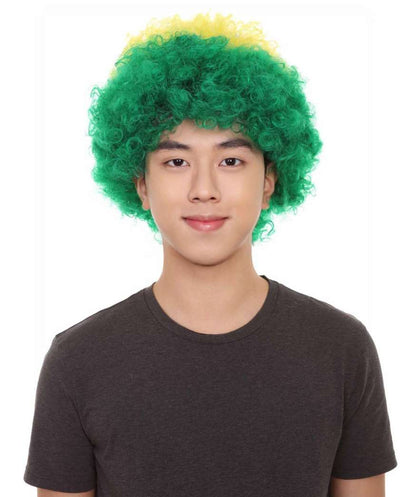 Brazil Flag Flag Afro Multicolor Wig
