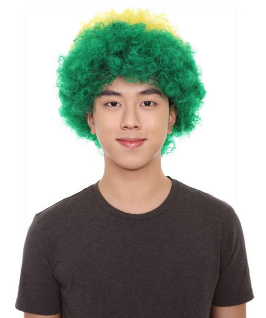 Brazil Flag Flag Afro Multicolor Wig
