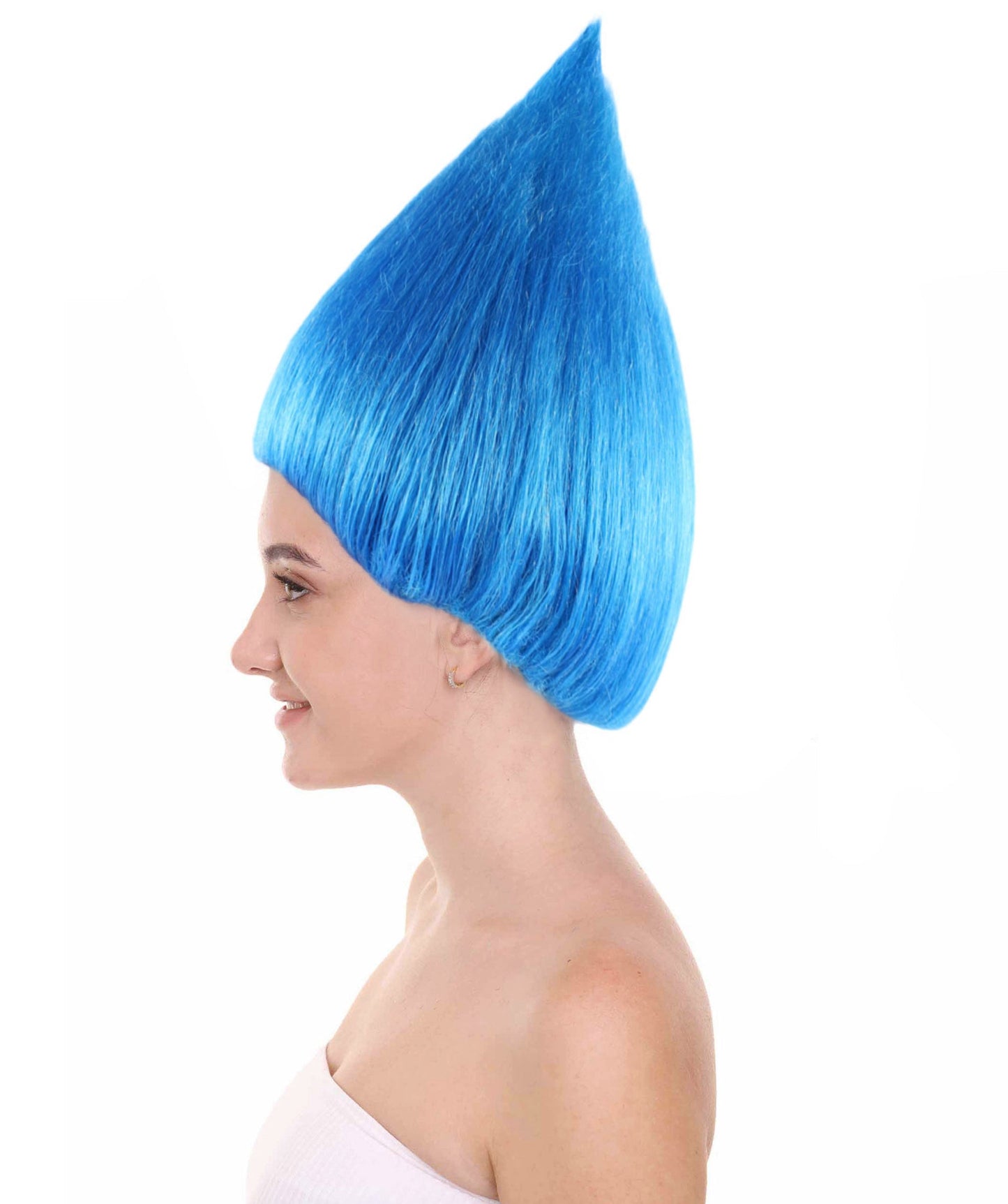 Women Blue Straight Trolls Wig for Halloween Cosplay Party Fancy Dress HW-1362 | HPO