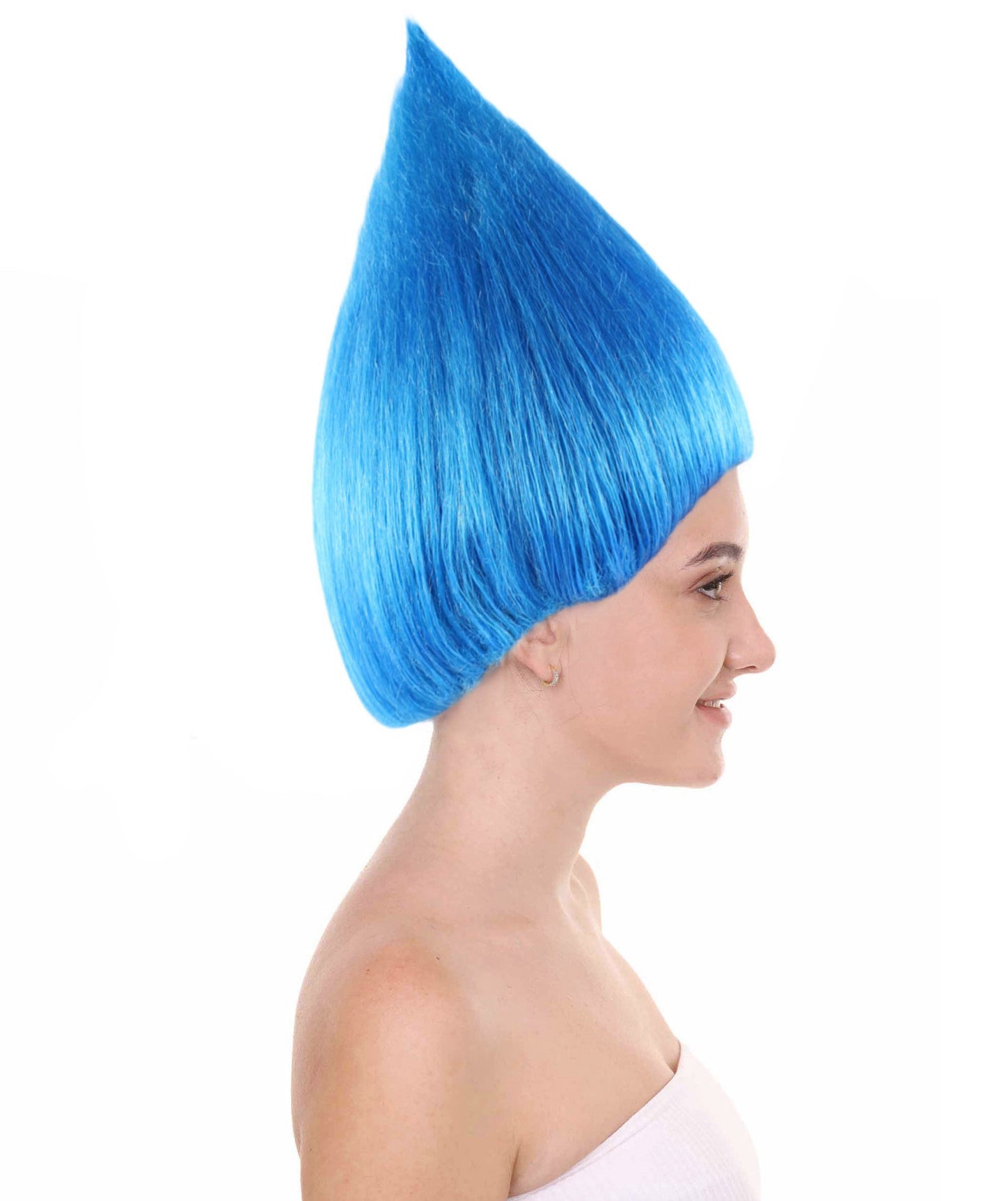 Women Blue Straight Trolls Wig for Halloween Cosplay Party Fancy Dress HW-1362 | HPO