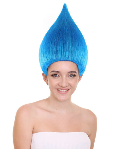 Women Blue Straight Trolls Wig for Halloween Cosplay Party Fancy Dress HW-1362 | HPO
