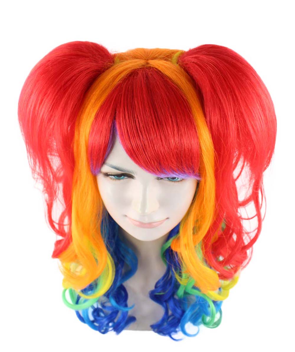 Long Wavy Cosplay Rainbow Wig