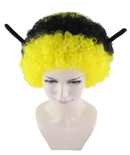 Bee Unisex Wig | Jumbo Super Size Afro Yellow Black Cosplay Halloween Wig | Premium Breathable Capless Cap