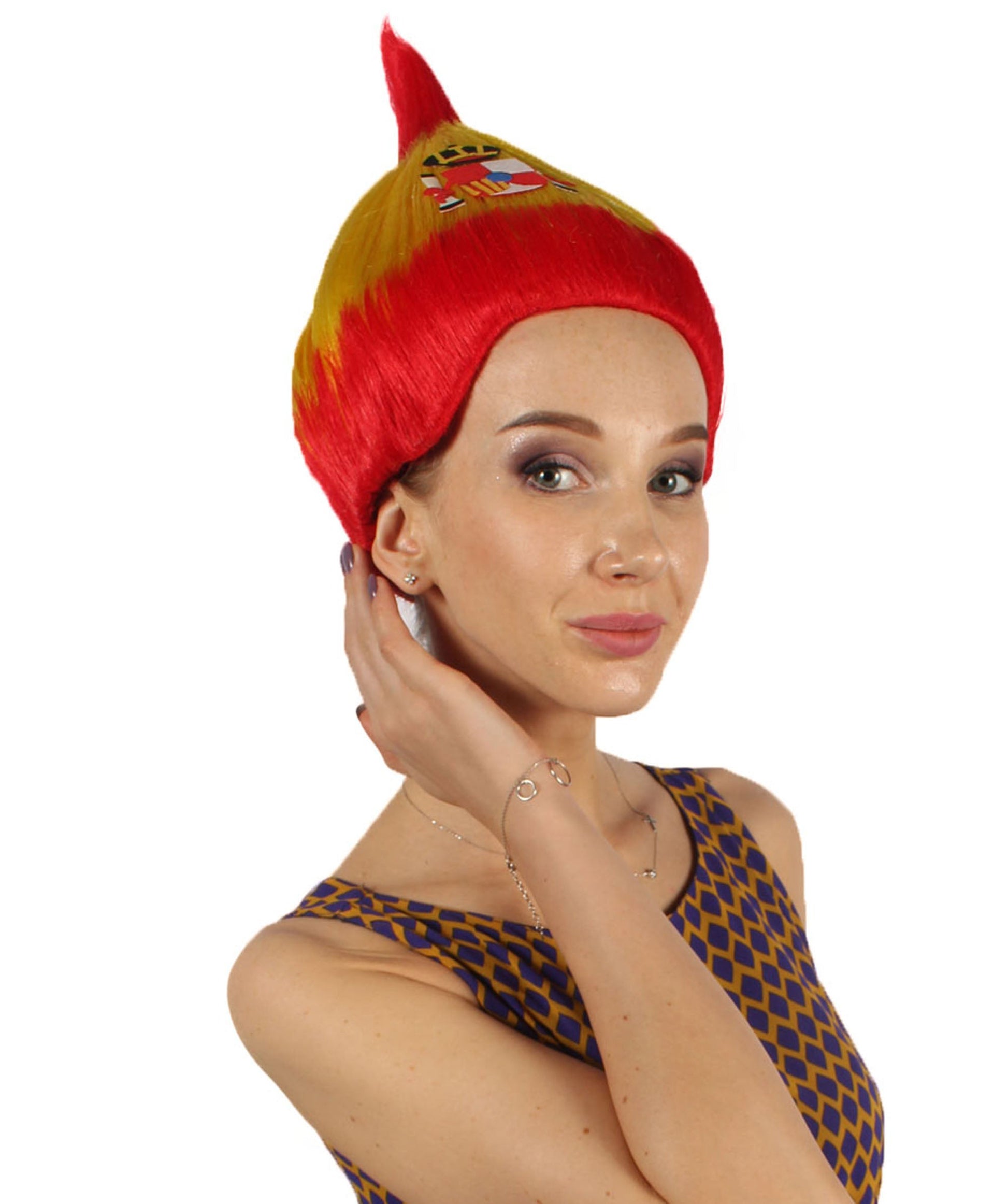 Spain Flag Troll Wig