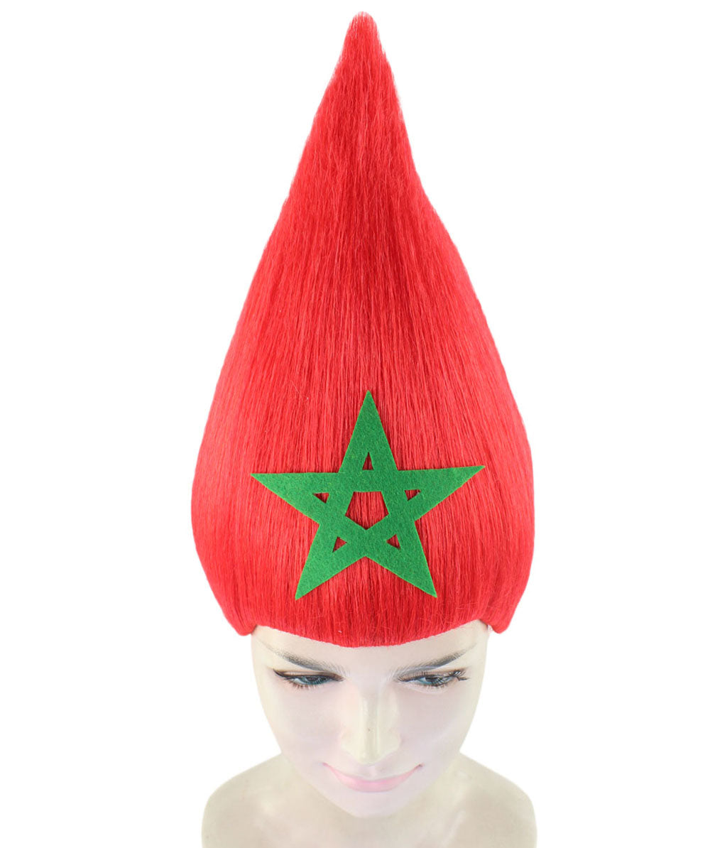 Morocco Flag Troll Wig