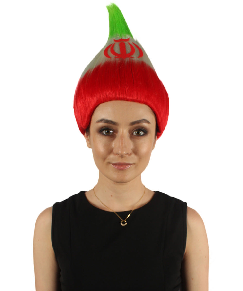 Iran Flag Troll Wig