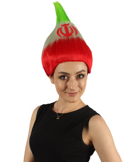 Iran Flag Troll Wig