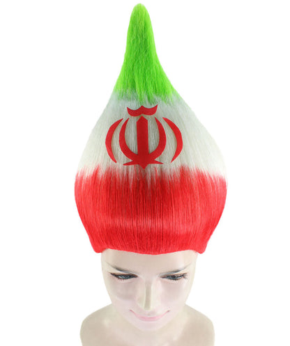 Iran Flag Troll Wig