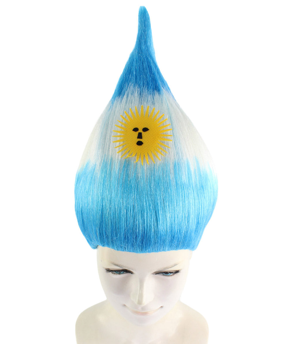 Argentina Flag Troll Wig