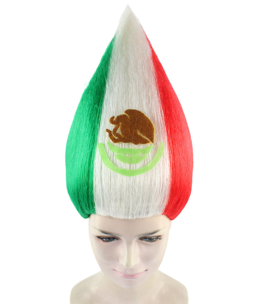 Mexico Flag Troll Wig