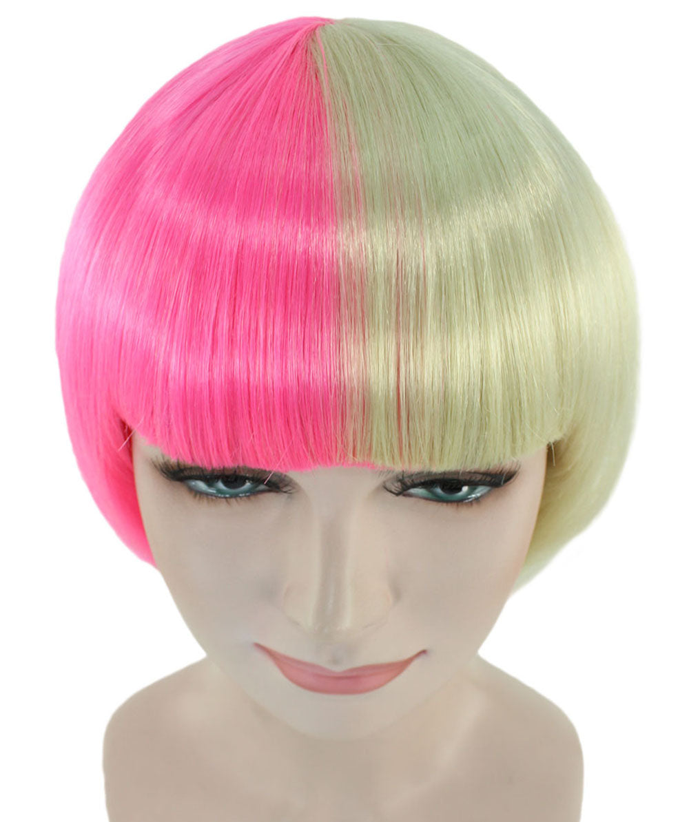 Pink & Gold Two-tone Short Bob Wig