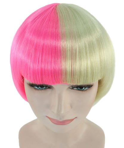 Pink & Gold Two-tone Short Bob Wig