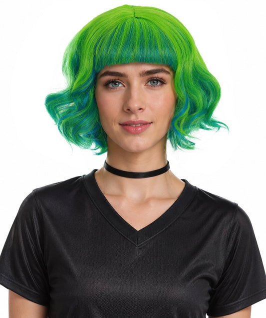 Ray of Light | Women's Green Color Wavy Shoulder Length Trendy Ray of Light Wig