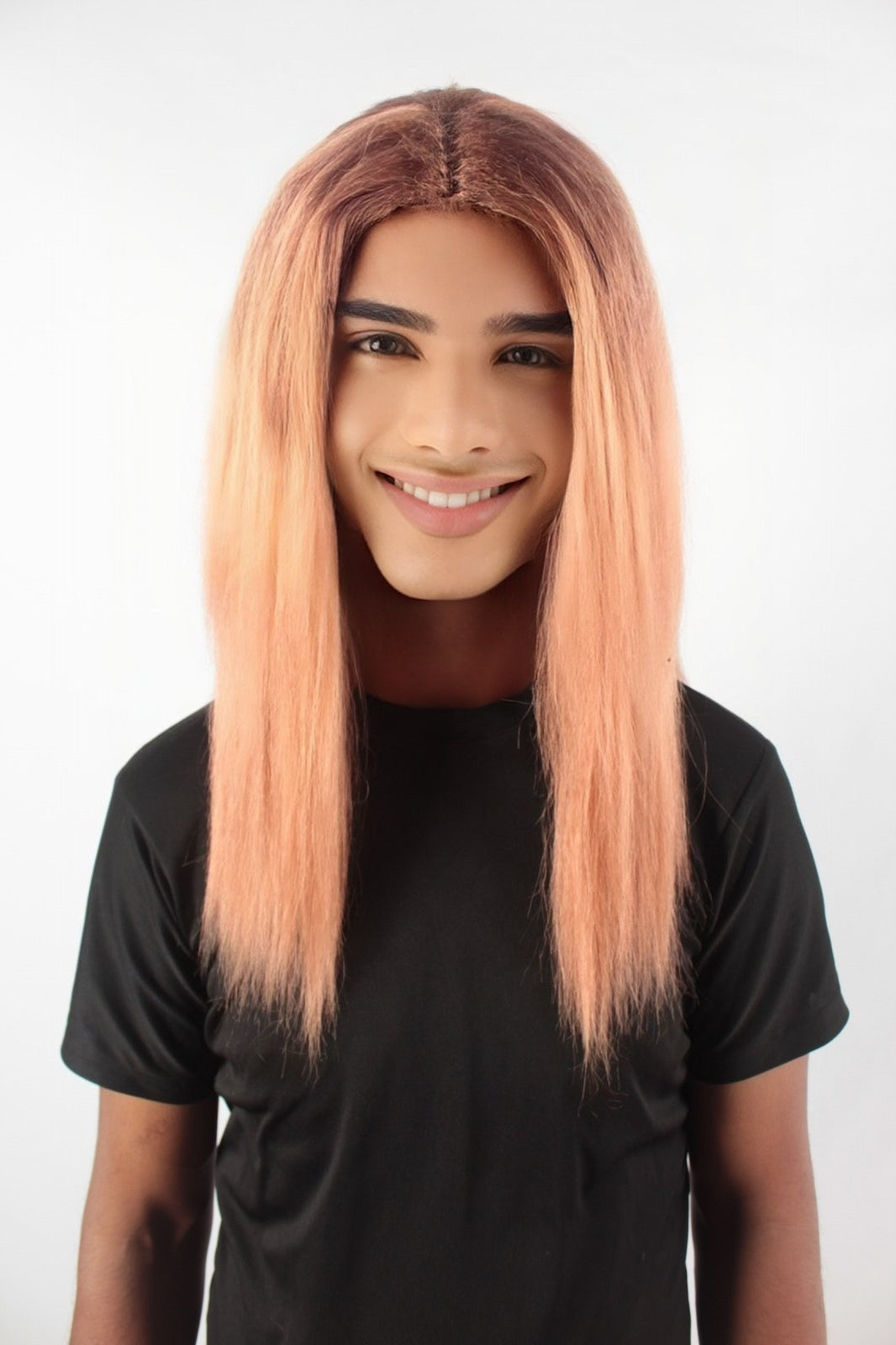 Rainbow Rapper | Multiple color Straight Medium Length Music Icon Wig | Premium Halloween Wig
