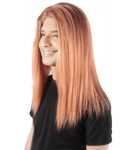 Rainbow Rapper | Multiple color Straight Medium Length Music Icon Wig | Premium Halloween Wig
