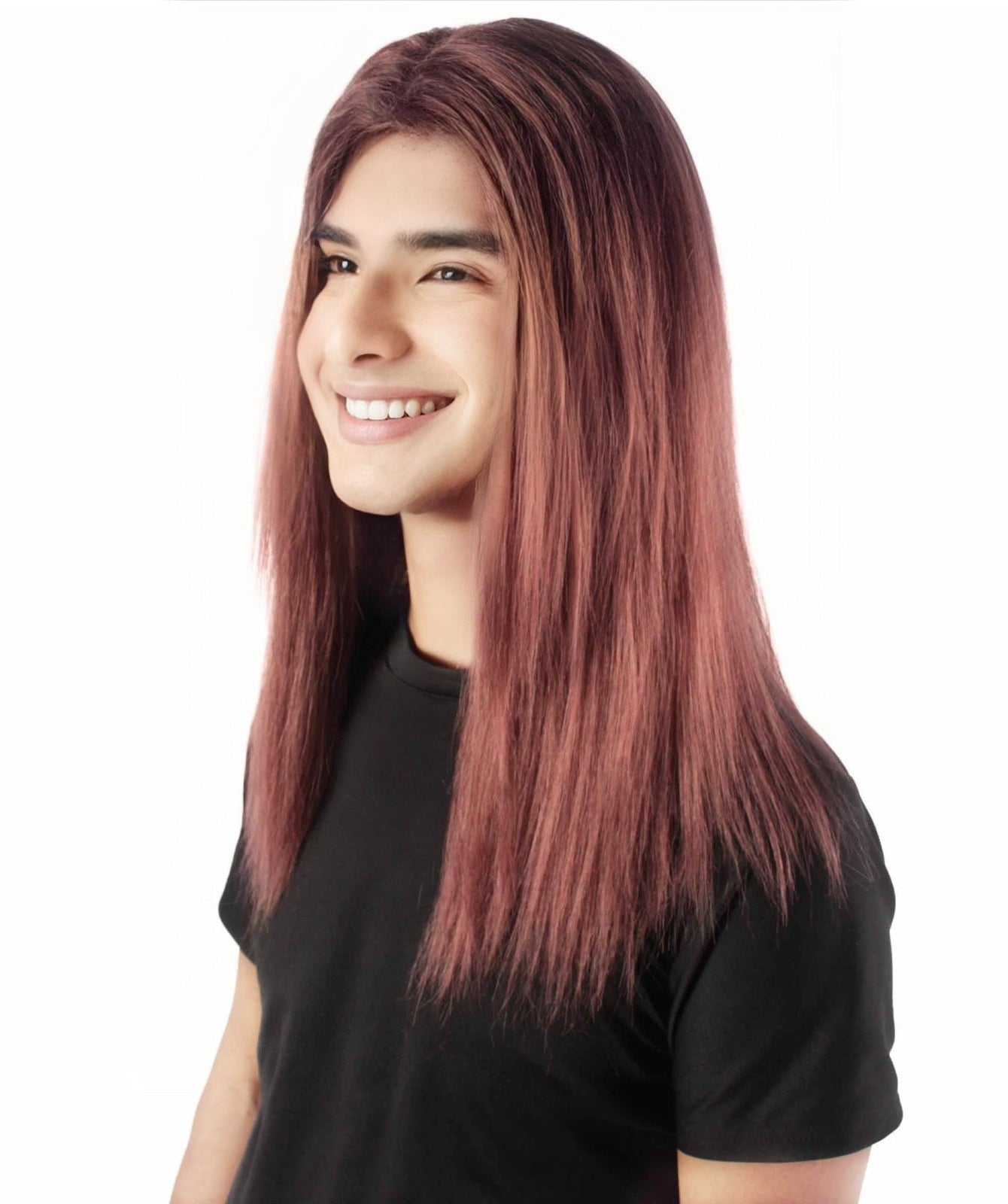 Rainbow Rapper | Multiple color Straight Medium Length Music Icon Wig | Premium Halloween Wig