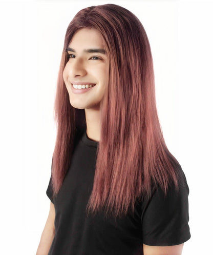 Rainbow Rapper | Multiple color Straight Medium Length Music Icon Wig | Premium Halloween Wig