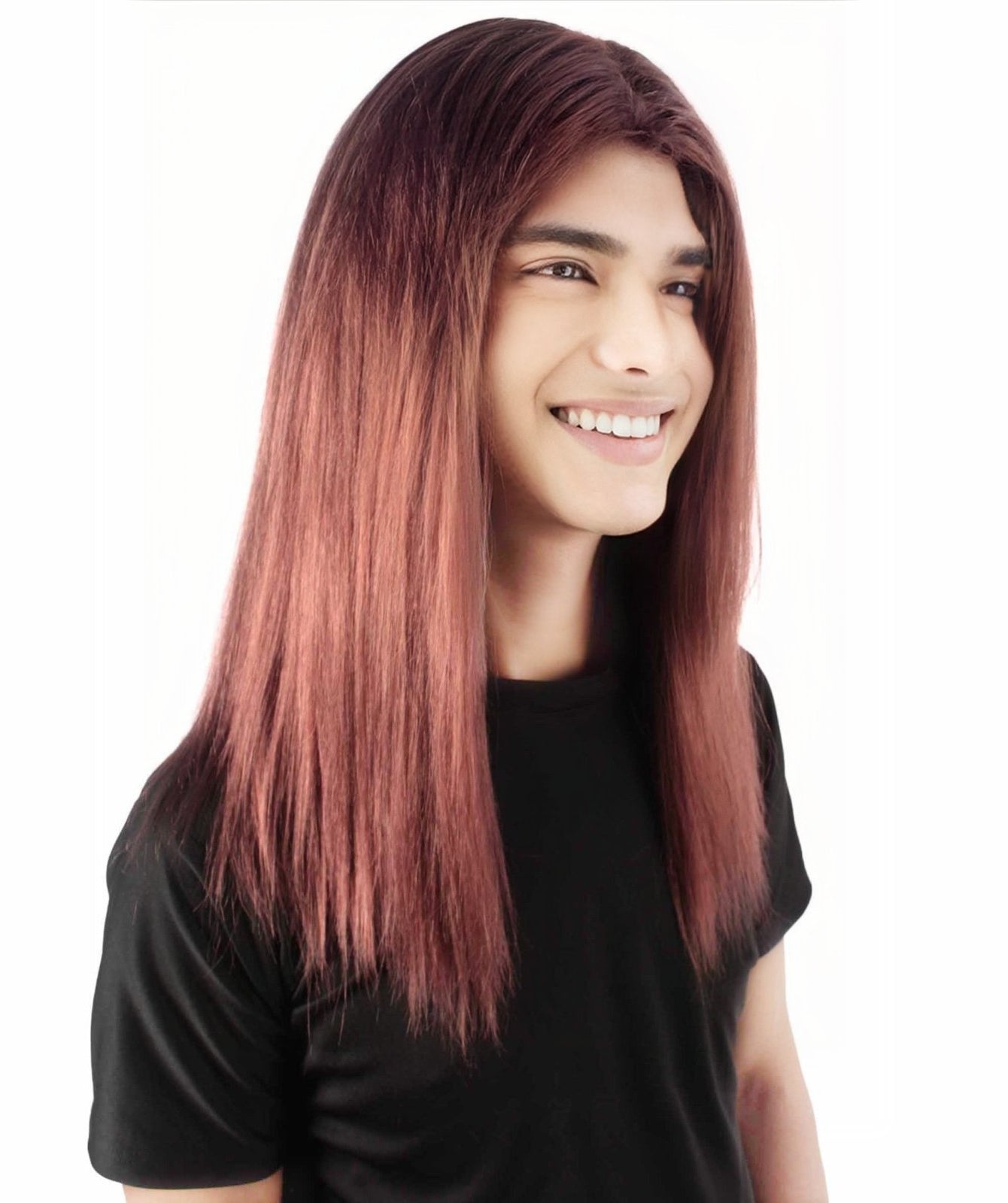 Rainbow Rapper | Multiple color Straight Medium Length Music Icon Wig | Premium Halloween Wig