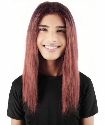 Rainbow Rapper | Multiple color Straight Medium Length Music Icon Wig | Premium Halloween Wig