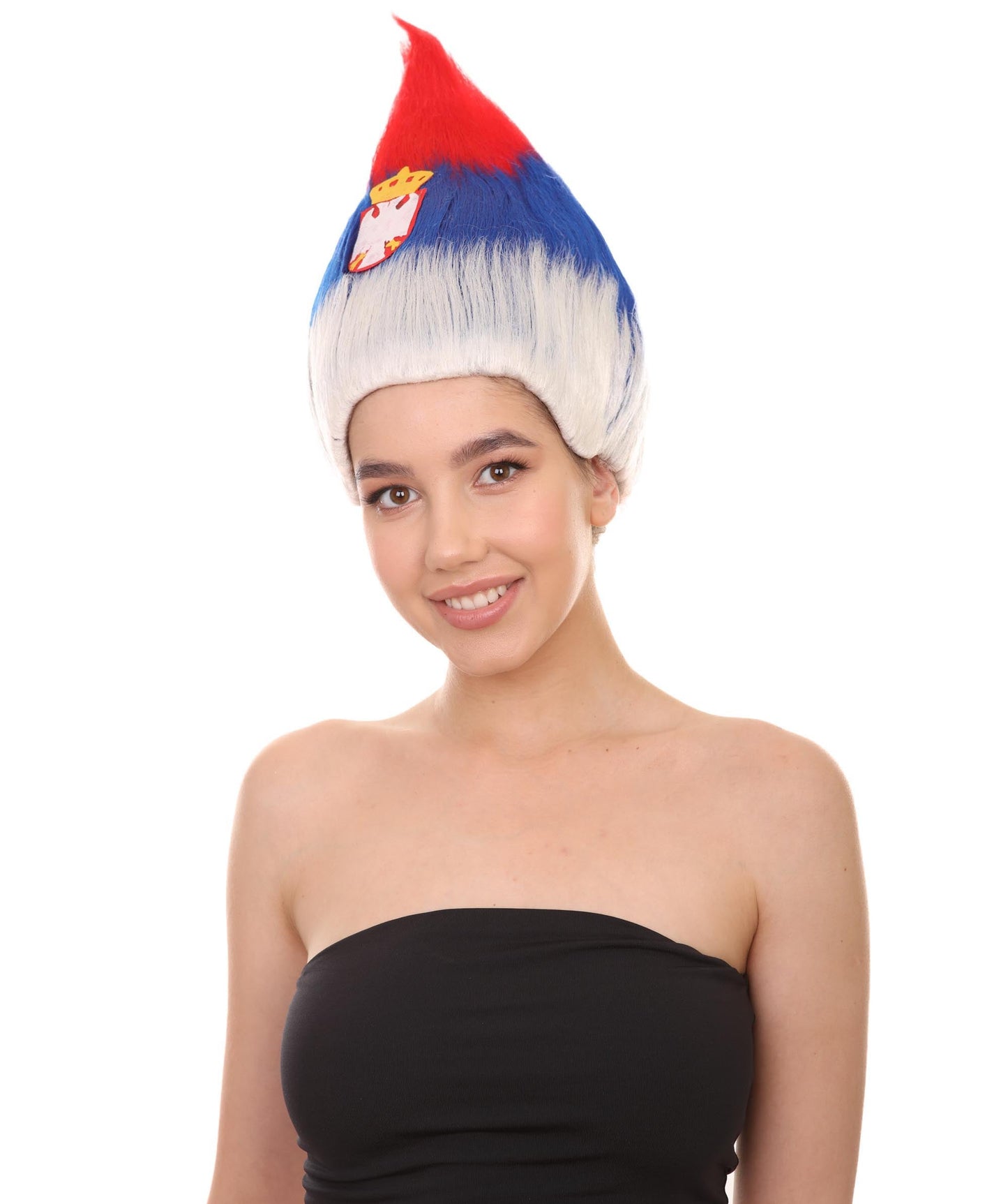 Serbia Flag Troll Wig