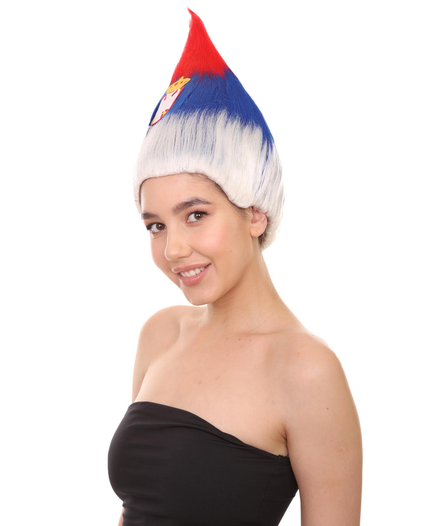 Serbia Flag Troll Wig