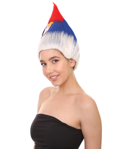 Serbia Flag Troll Wig