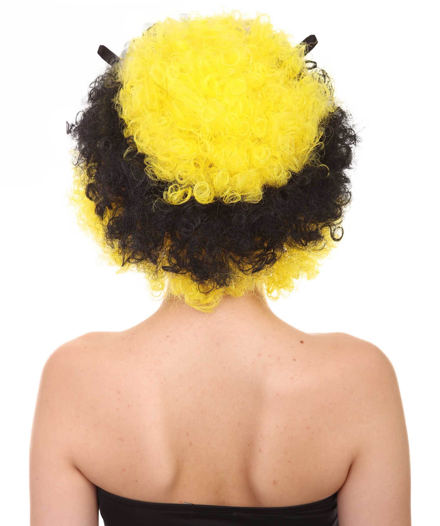 Bee Unisex Wig | Jumbo Super Size Afro Yellow Black Cosplay Halloween Wig | Premium Breathable Capless Cap