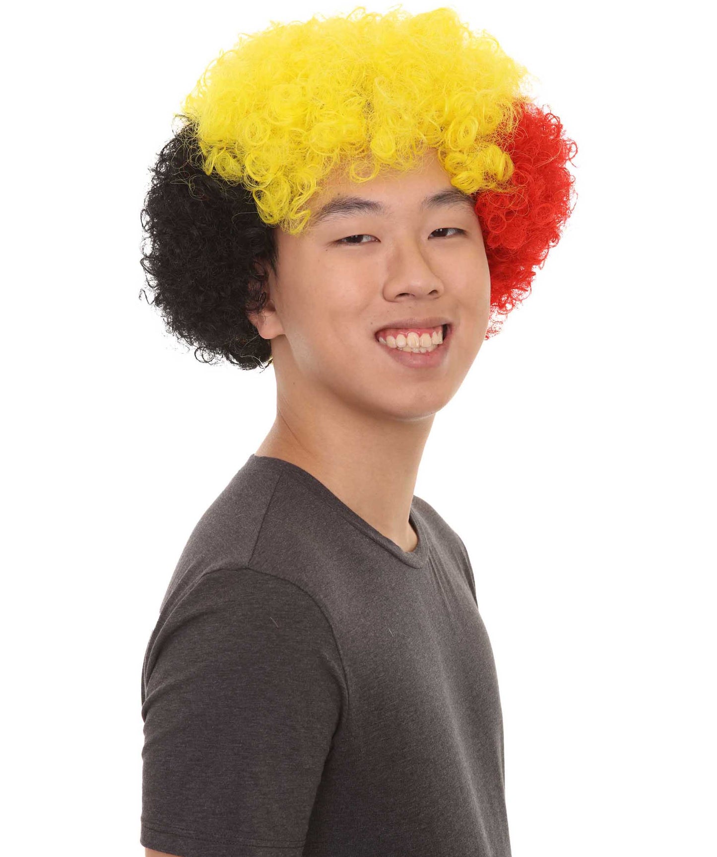 Sport Afro Fun Wig collection | Jumbo Red Yellow Wig