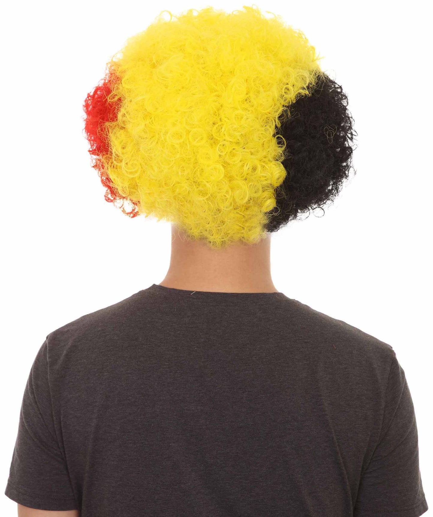 Sport Afro Fun Wig collection | Jumbo Red Yellow Wig