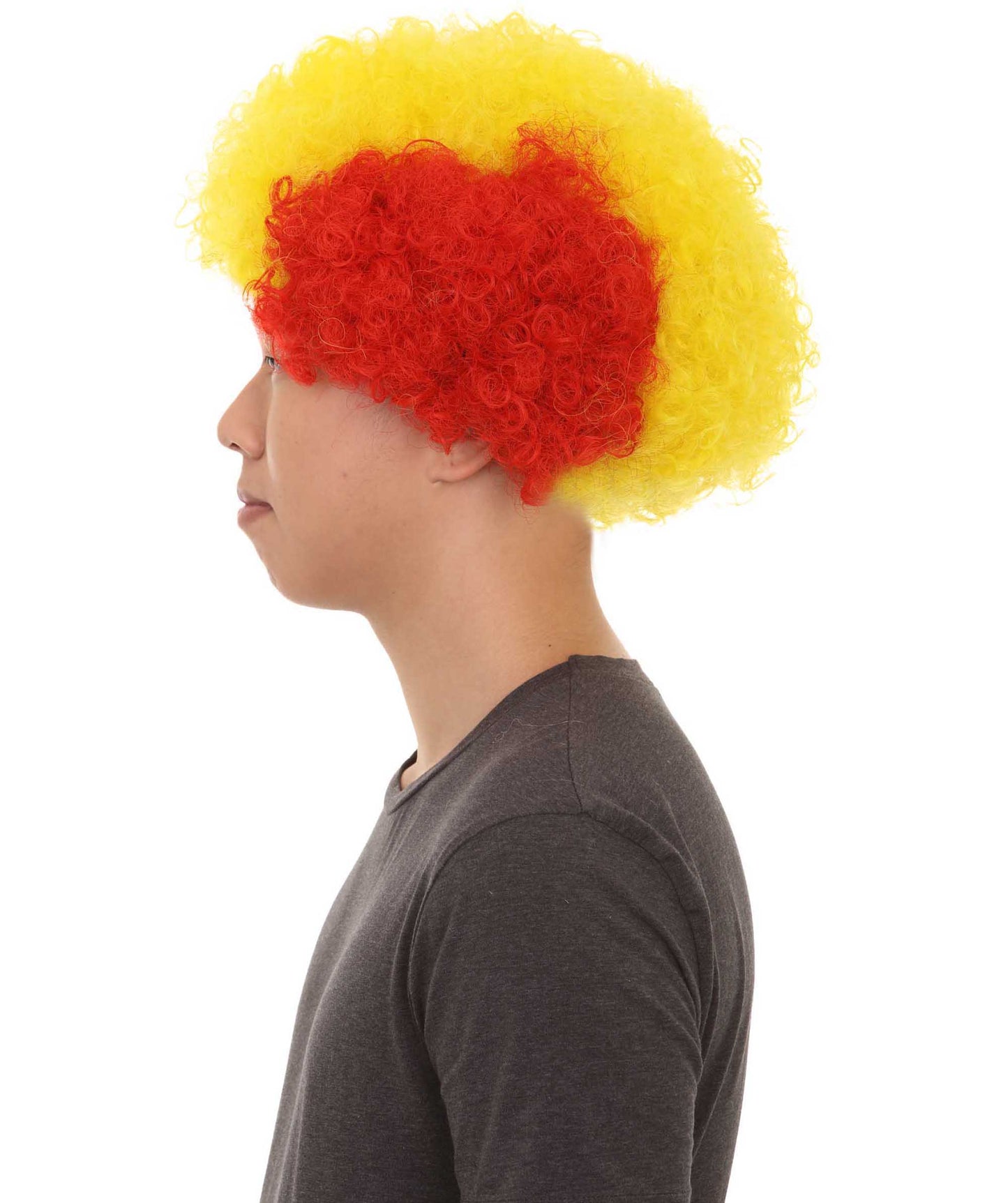 Sport Afro Fun Wig collection | Jumbo Red Yellow Wig