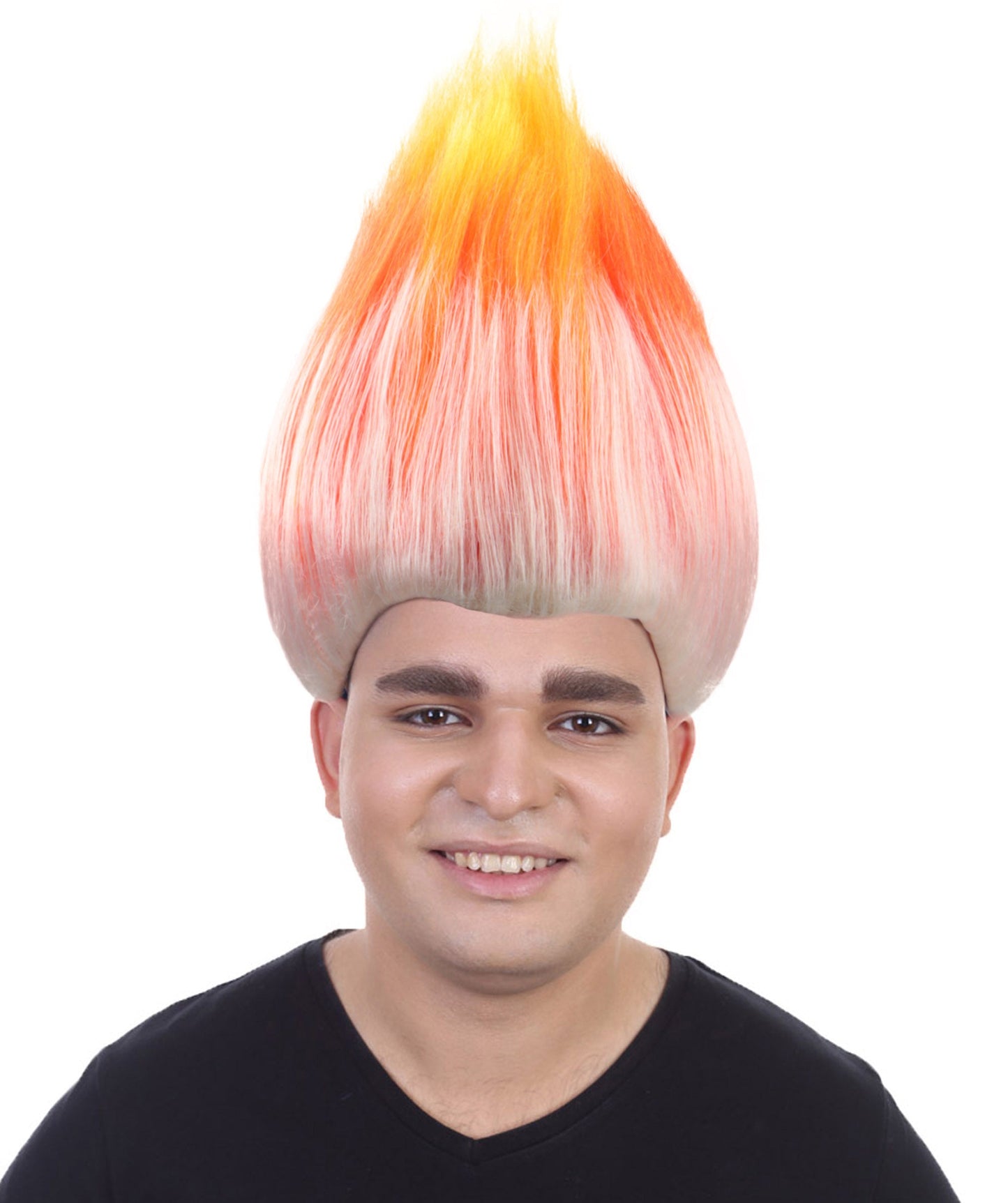 Trolls Orange & White Wig