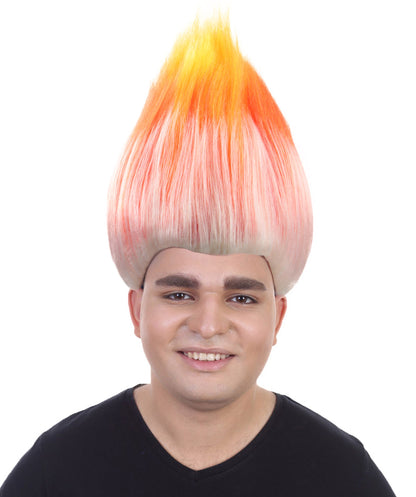 Trolls Orange & White Wig