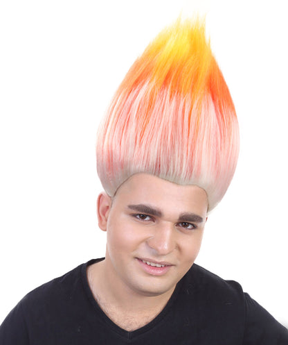 Trolls Orange & White Wig