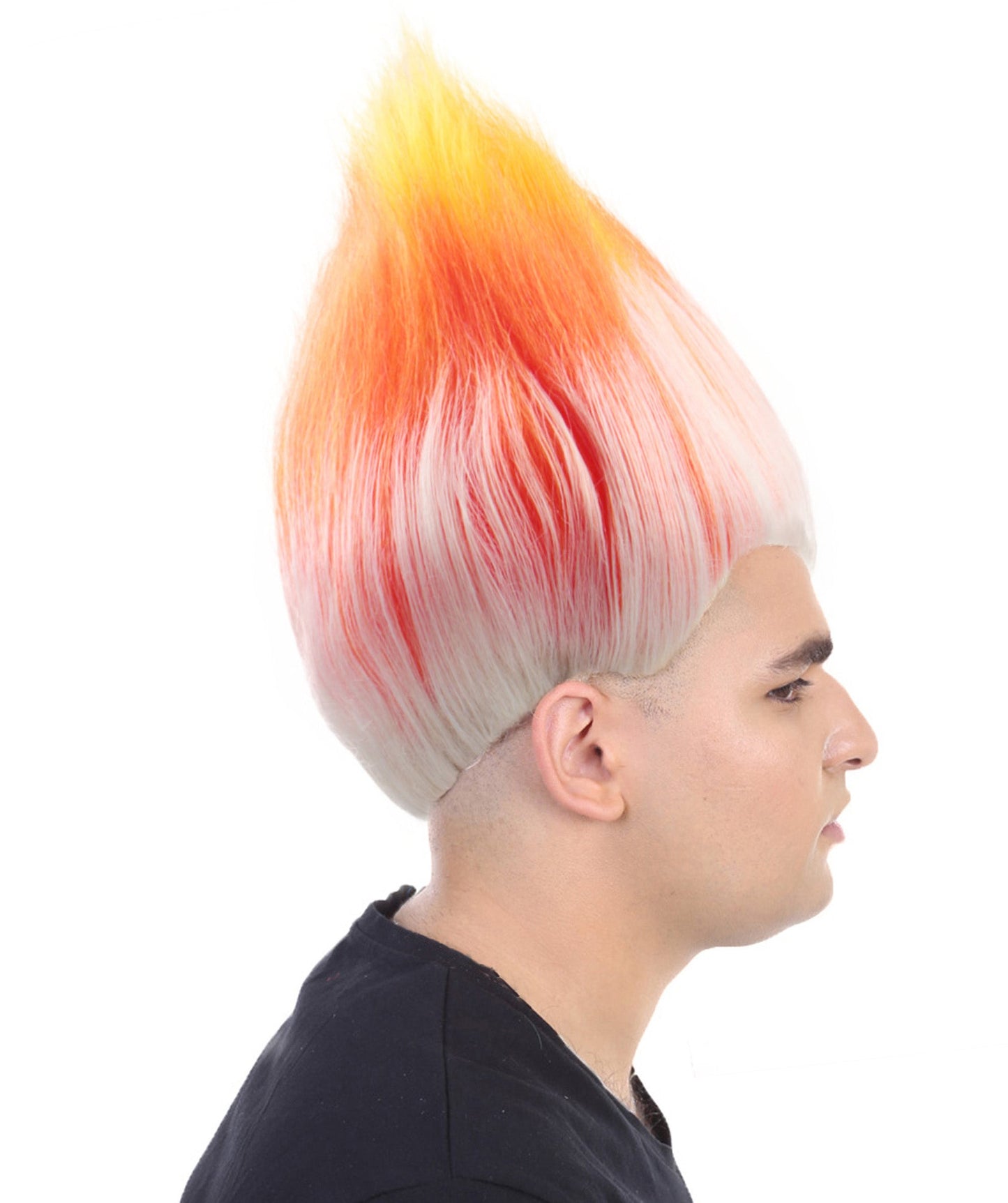 Trolls Orange & White Wig