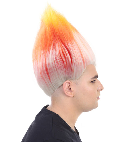 Trolls Orange & White Wig