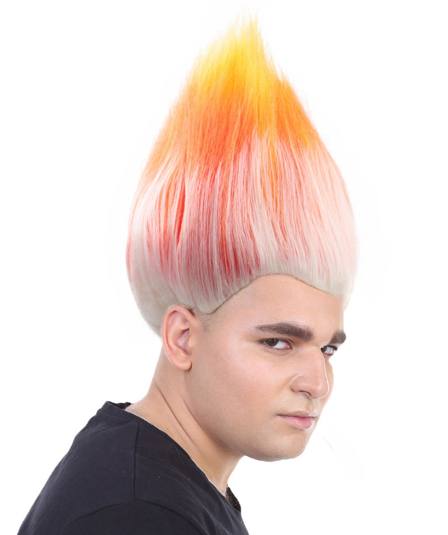 Trolls Orange & White Wig