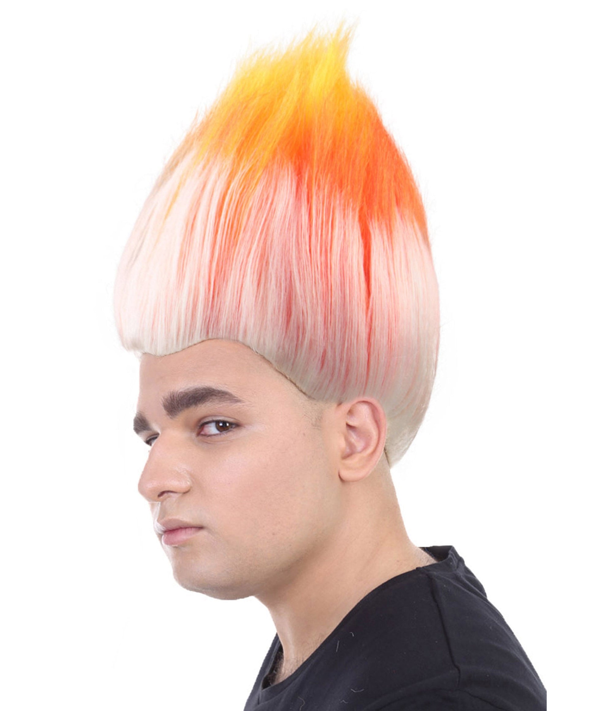 Trolls Orange & White Wig