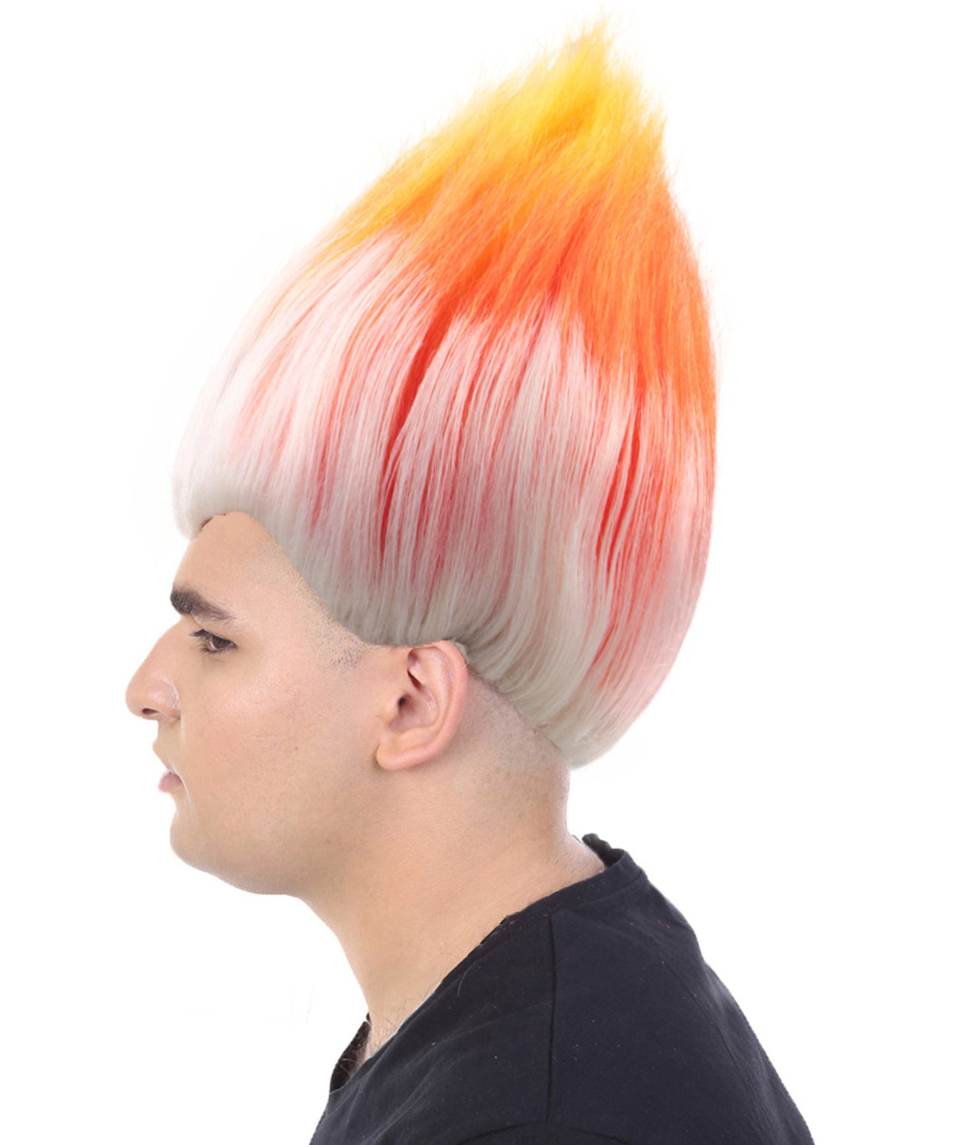 Trolls Orange & White Wig