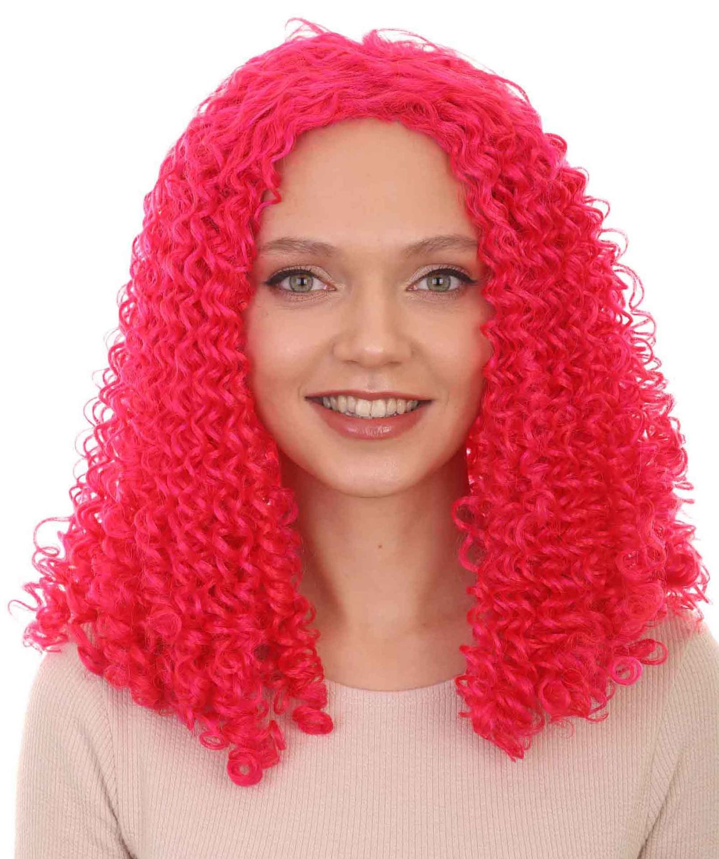 Womens Animation Orange Curly Wig | Orange TV/Movie Wigs | Premium Breathable Capless Cap